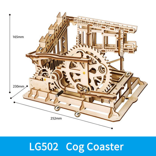 CJ 3D DIY Wooden Puzzle Roller Coaster Children's Toys