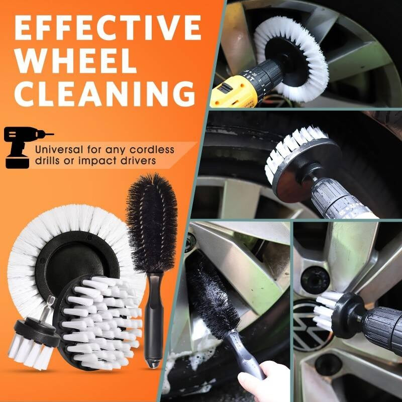 CJ Car Cleaning Kit 25 Pcs Ultimate Car Wash Kit With Drill Brush, Cloth, And Wheel Brush Multi-functional Car Detailing Kit For Deep Cleaning And Interior Care Complete Car Interior Cleaning Kit,