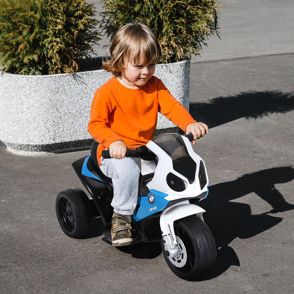 CJ  6V 3 Wheeled Electric Motorcycle, Kids Motorcycle Licensed BMW with Headlight, Music, Blue
