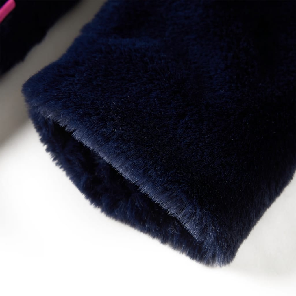 CJ Children's coat, faux fur, navy blue, size 104; Children's coat, faux fur, navy blue, size 116