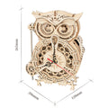 CJ Robotime Rokr Creative DIY Toys 3D Owl Wooden Clock Building Block Kits For Children Christmas Gifts Home Decoration LK503