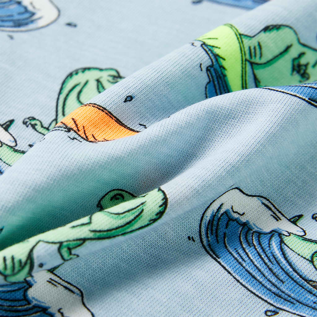 CJ Children's short-sleeved pajamas, light blue, size 116