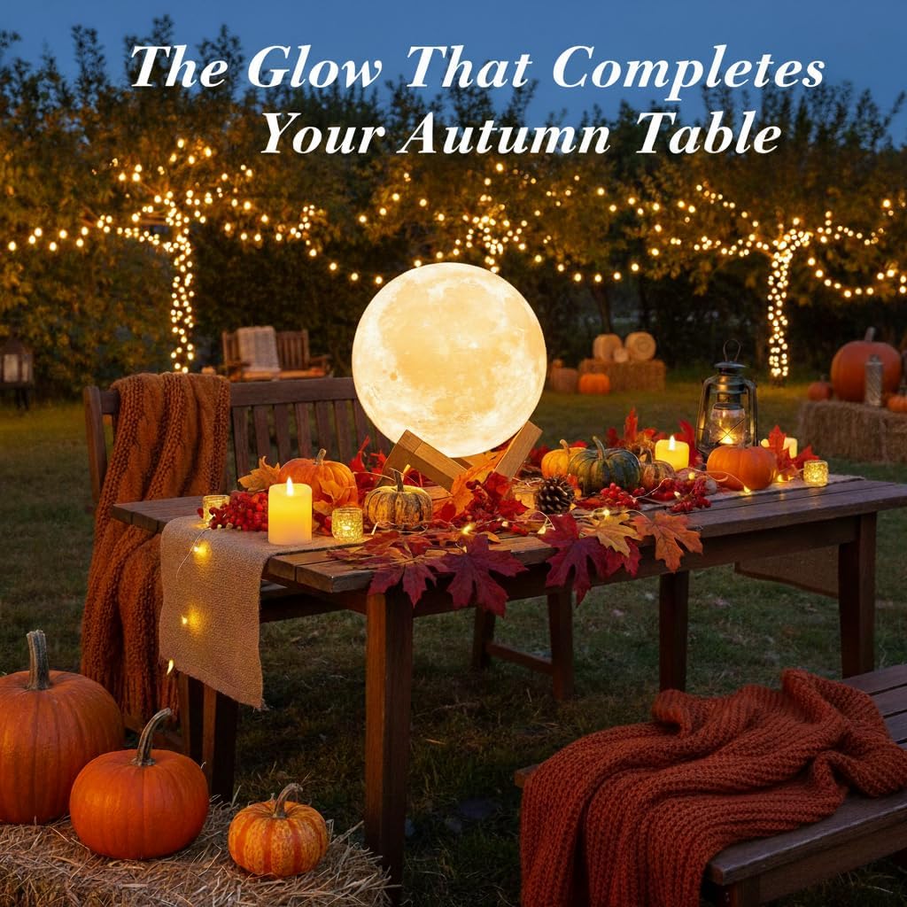 CJ 16-Color Lamp With Stand And Remote, Moon Lamp, LED Night Light With Dock, Creative Moon Light Uniq