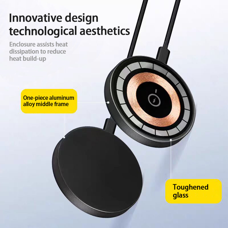 CJ IPhone 17 Pro Pro Max Wireless Charger 15W Magnetic Wireless Fast Charging, Compatible With IPhone 12, 13, 14, 15, 16, And 17 Pro, Pro Max Series Models