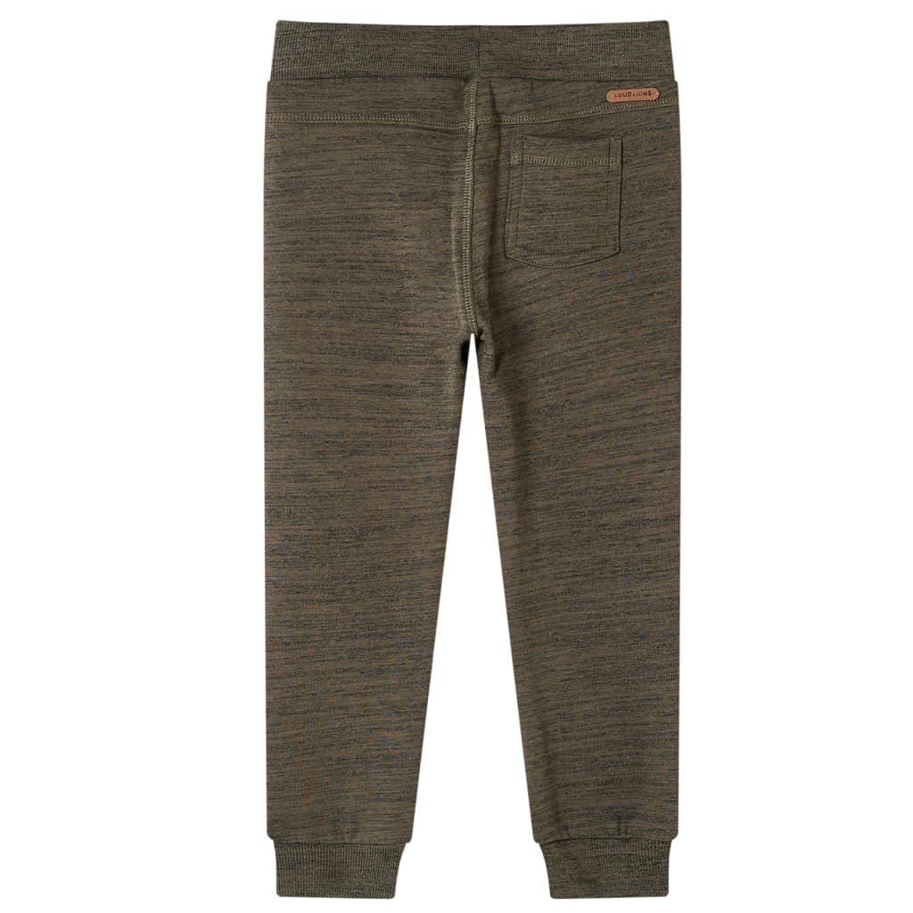 CJ Children's training pants, dark khaki melange, size 116; Children's training pants, medium blue, size 116