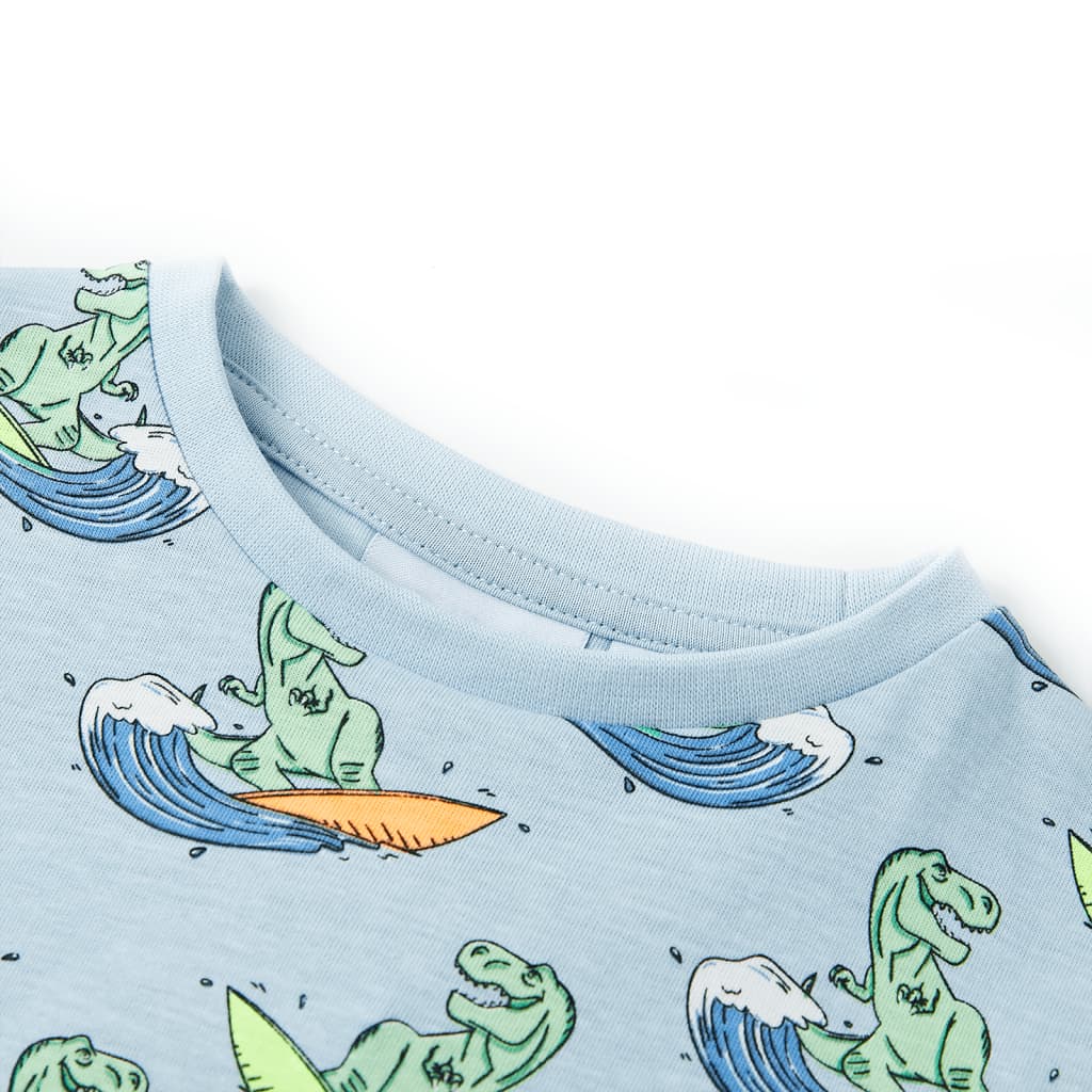 CJ Children's short-sleeved pajamas, light blue, size 116