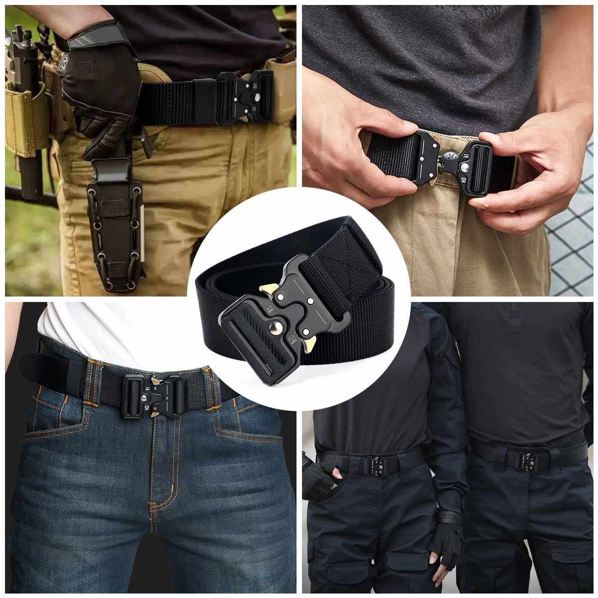 CJ Stylish Adjustable Belt With Metal Buckle, Made Of Durable Material, Suitable For Fashion And Outdoor Activities.