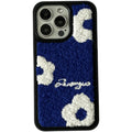 CJ Klein Blue Flower Plush Phone Case