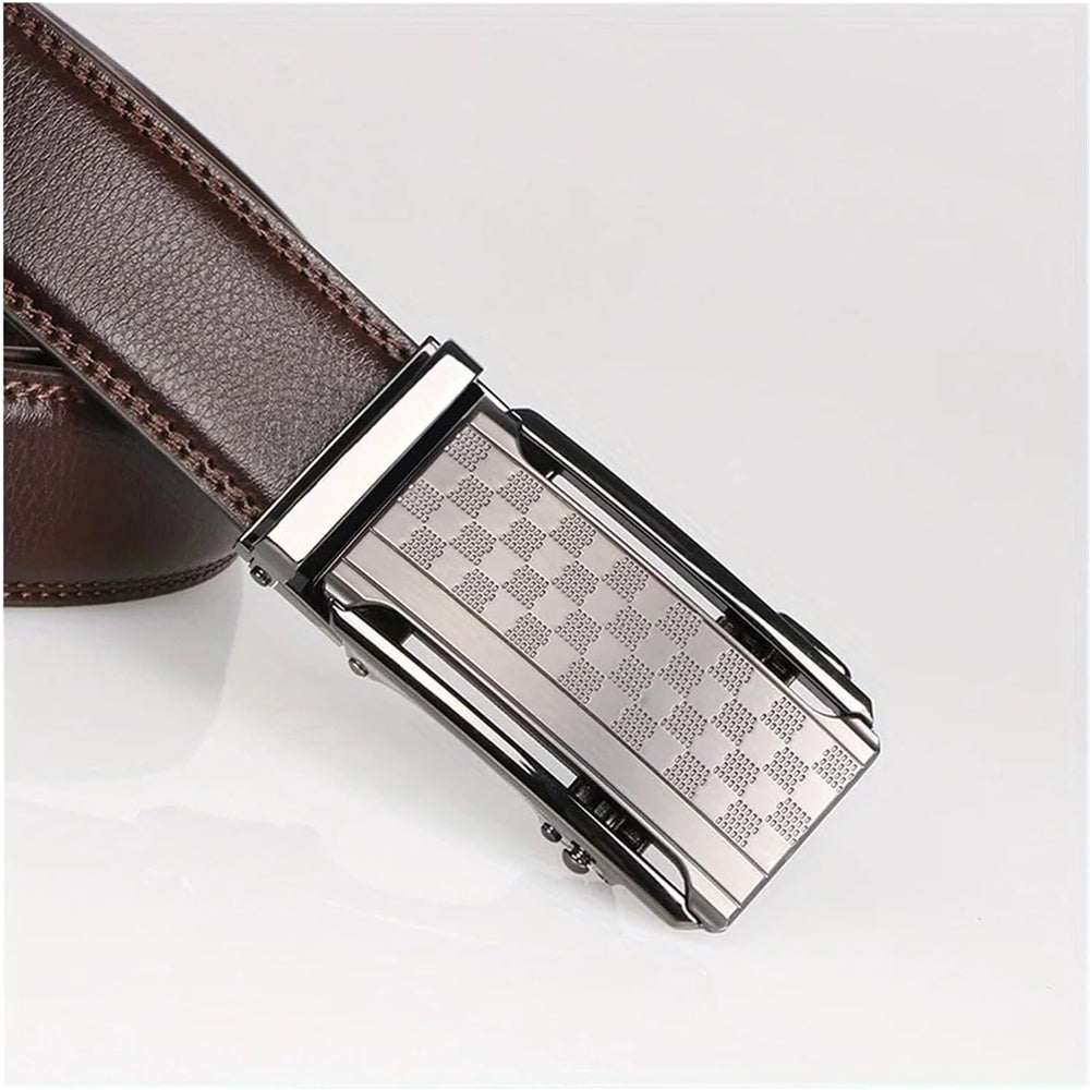 CJ Men Belt Leather Belt For Men With Anti-Scratch Buckle Control Design For Formal Work Or Casual