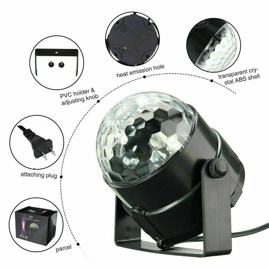 CJ Disco Party Lights Strobe LED DJ Ball Sound Activated Bulb Dance Lamp Decoration
