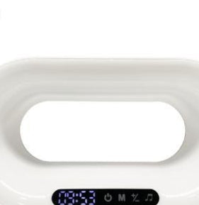 CJ Multi-function 3 In 1 LED Night Light APP Control RGB Atmosphere Desk Lamp Smart Multifunctional Wireless Charger Alarm Clock
