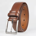 CJ Woman Belt, 110cm,Leather Dress Belts With Single Prong Buckle For Suits, Jeans, Uniform, Light Brown