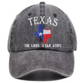 Texas The Lone Star State Embroidered Vintage Washed Baseball Cap - Adjustable Cotton Hat For Men Women