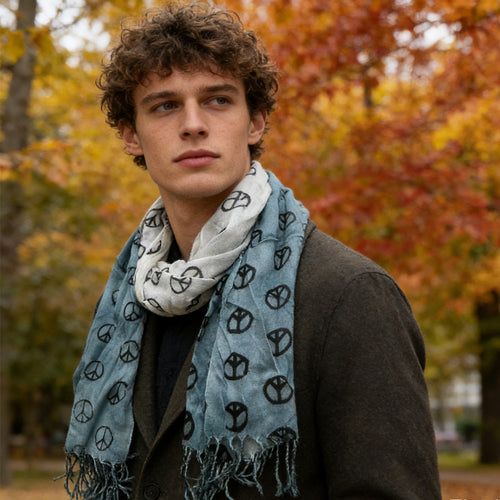 CJ 2pcs Understated Elegance Subtle Pattern Scarf Grey Printed Scarf,vacation,daily Life,evening Party,Office Appropriate Subtlety For Women Men