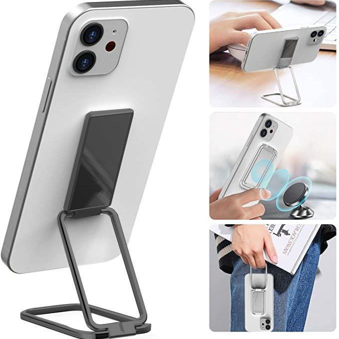 CJ Foldable Mobile Phone Holder Ring Buckle Retractable Desktop CellPhone Stand Car Magnetic Bracket Office Accessories