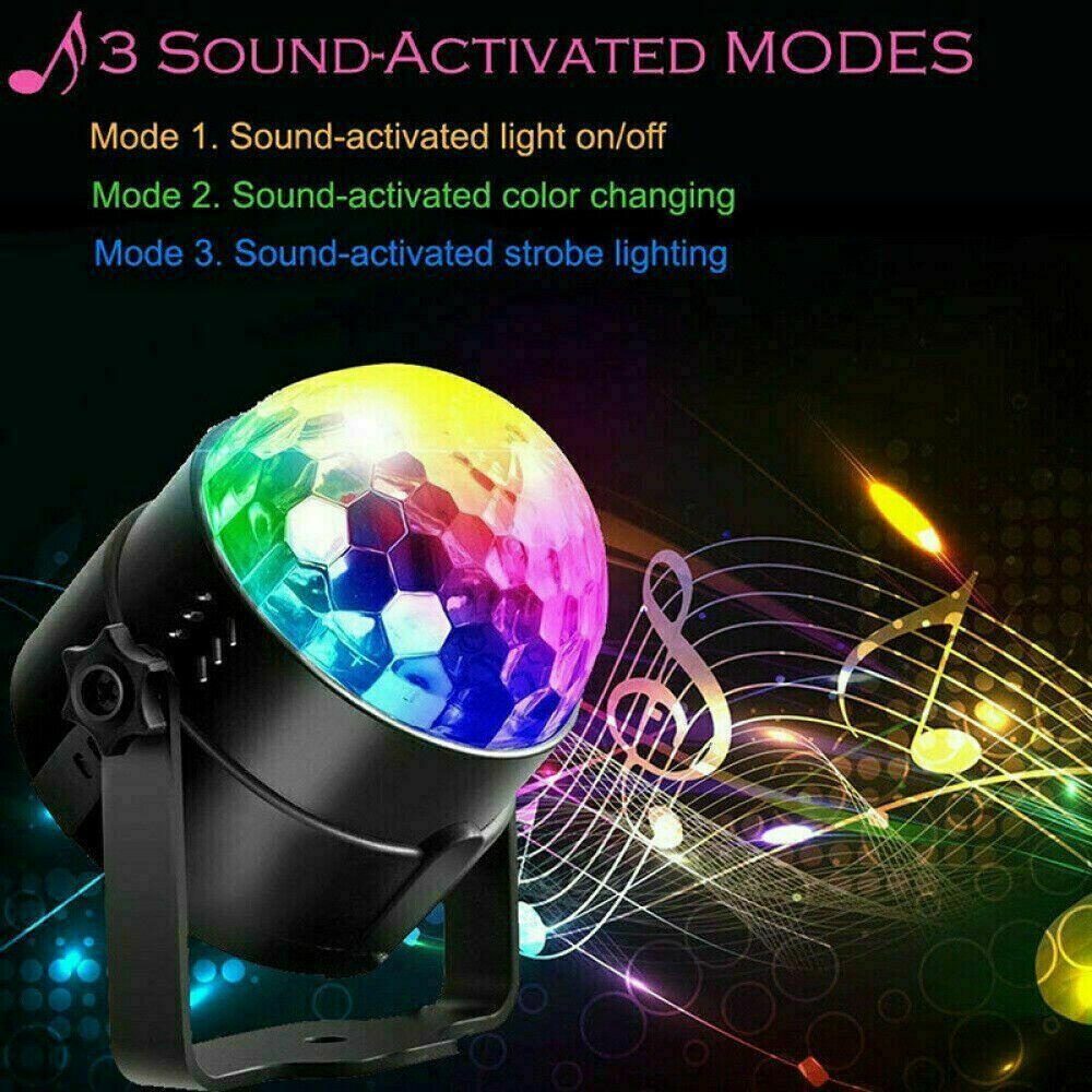 CJ Disco Party Lights Strobe LED DJ Ball Sound Activated Bulb Dance Lamp Decoration