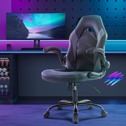CJ PU Leather Ergonomic Office Chair Swivel Computer Gaming Chair With Lumbar Support