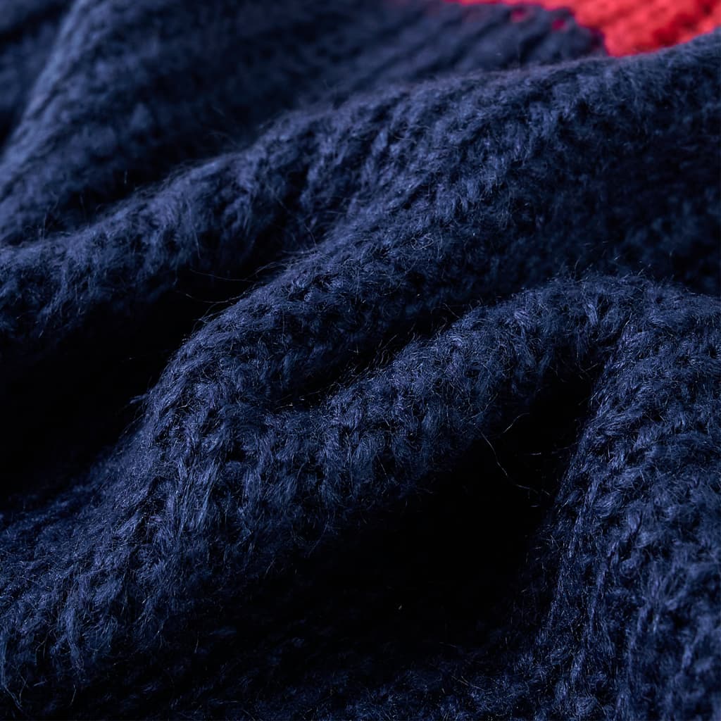 CJ Children's knitted sweater, navy blue, size 116; Children's knitted sweater, navy blue, size 128