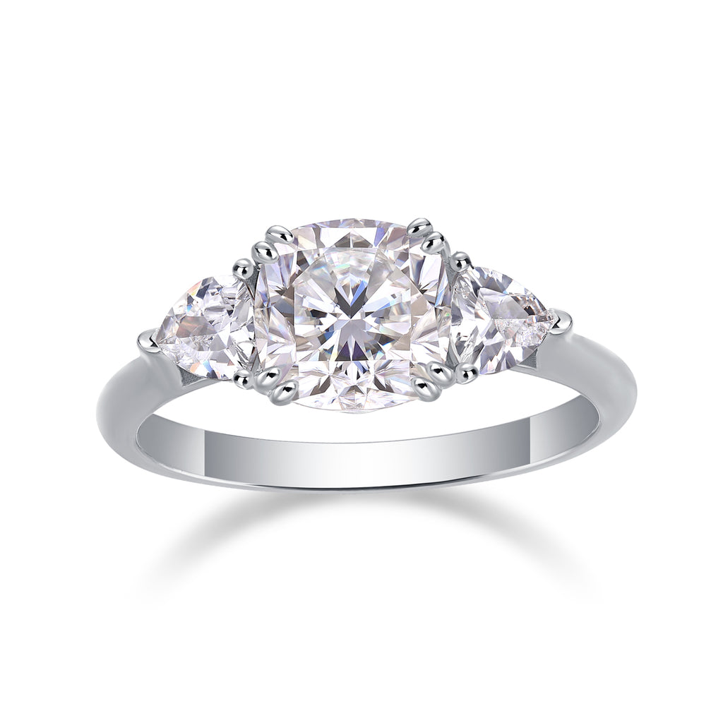 CJ 1Luxury Fashion Large Diamond Wedding Ring With Moissanite Silver Ring Prohibit TikTok sales