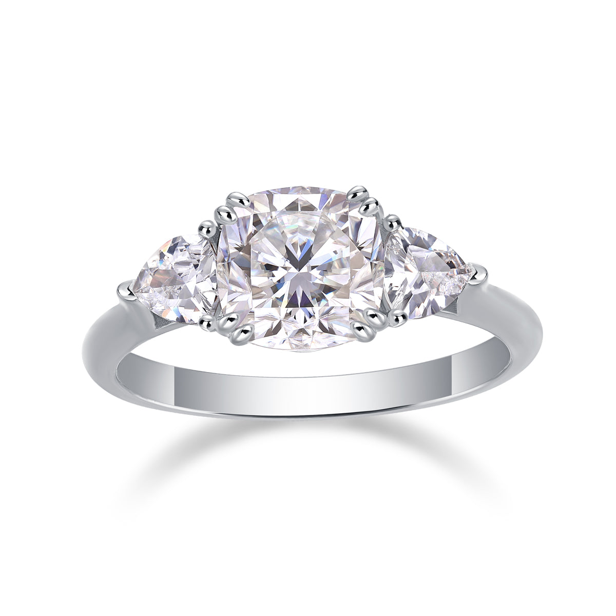 CJ 1Luxury Fashion Large Diamond Wedding Ring With Moissanite Silver Ring Prohibit TikTok sales