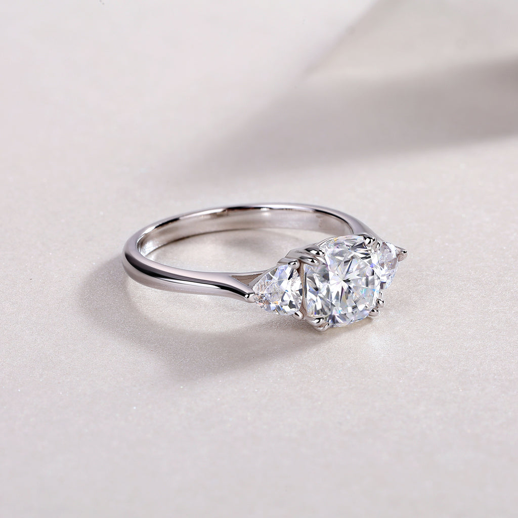 CJ 1Luxury Fashion Large Diamond Wedding Ring With Moissanite Silver Ring Prohibit TikTok sales