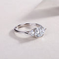 CJ 1Luxury Fashion Large Diamond Wedding Ring With Moissanite Silver Ring Prohibit TikTok sales